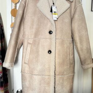 BCBGMaxAzria Pearl Shearling Coat